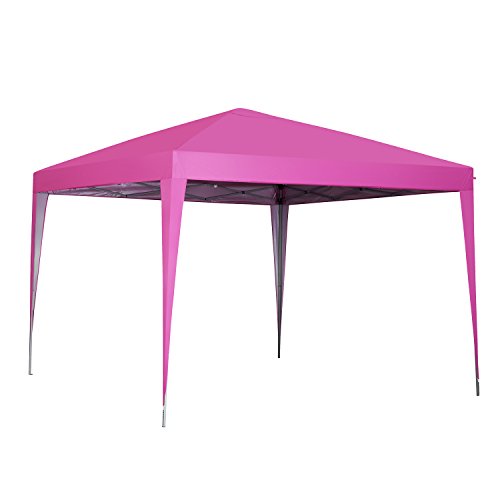 Outdoor Basic 10 x 10 ft Pop-Up Canopy Tent Gazebo for Beach Tailgating Party Pink