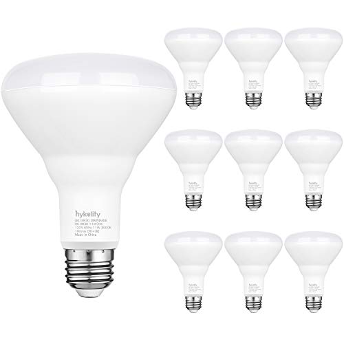 Hykolity 10 Pack Flood Light Bulb, BR30 LED Bulb for Indoor/Outdoor Downlight Recessed Can Light, Dimmable, 11W=75W, 5000K Daylight, 850lm, E26 Base, UL Listed