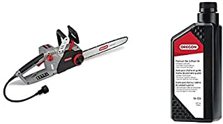 Oregon CS1500 18 in. 15 Amp Self-Sharpening Corded Electric Chainsaw & 54-026 Chainsaw Bar and Chain Oil, 1 Qt