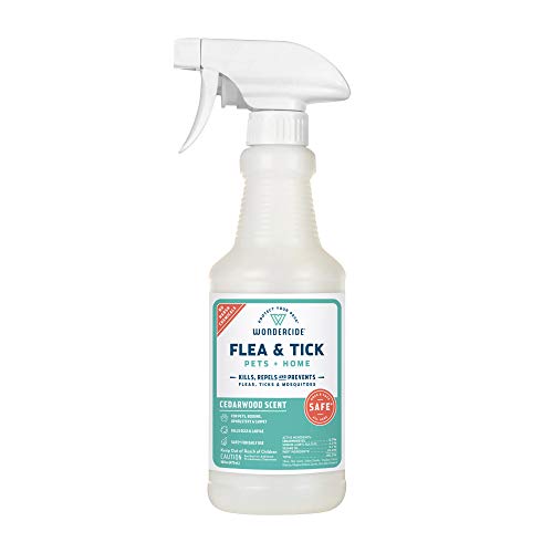 Wondercide - Flea, Tick and Mosquito Spray for Dogs, Cats, and Home - Flea and Tick Killer, Control, Prevention, Treatment - with Natural Essential Oils - Pet and Family Safe - Cedarwood 16 oz