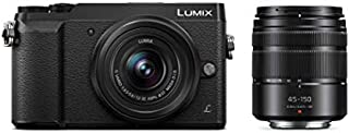 Panasonic LUMIX GX85 4K Digital Camera, 12-32mm and 45-150mm Lens Bundle, 16 Megapixel Mirrorless Camera Kit, 5 Axis In-Body Dual Image Stabilization, 3-Inch Tilt and Touch LCD, DMC-GX85WK (Black)