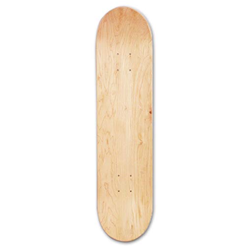 luckycyc Skateboards Deck,8-Layer Maple Blank Double Concave Skateboards Natural Skate Deck Board Skateboards Deck Wood Maple,8inch.