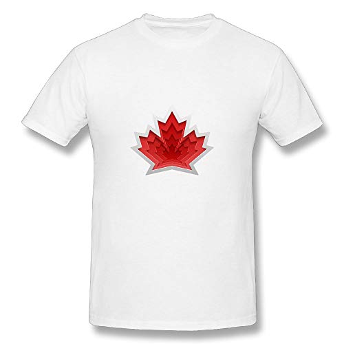 CENJOAN Canada Maple Leaf Logo Short Sleeve T-Shirt Cotton Tee Mens