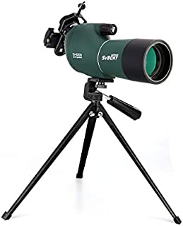 SVBONY SV28 Spotting Scope with Tripod and Phone Adapter Waterproof Angled Eyepiece Bak4 Prism for Target Shooting Bird Watching Hunting Gifts