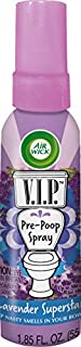 Air Wick V.I.P. Pre-Poop Toilet Spray, Up to 100 uses, Contains Essential Oils, Lavender Superstar Scent, Travel size, 1.85 oz, Holiday Gifts, White Elephant gifts, Stocking Stuffers