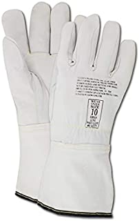 MAGID Linesman Low Voltage Protector Gloves | for Use with Rubber Electrical Insulating Gloves, Size 10, Pearl, (1 Pair)