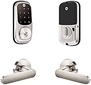 Yale Security B-YRD226-ZW-KC-619 Yale Assure Lock Z-Wave Kincaid Works with Ring Alarm, Smartthings, and Wink Smart Touchscreen Deadbolt with Matching Lever, Satin Nickel