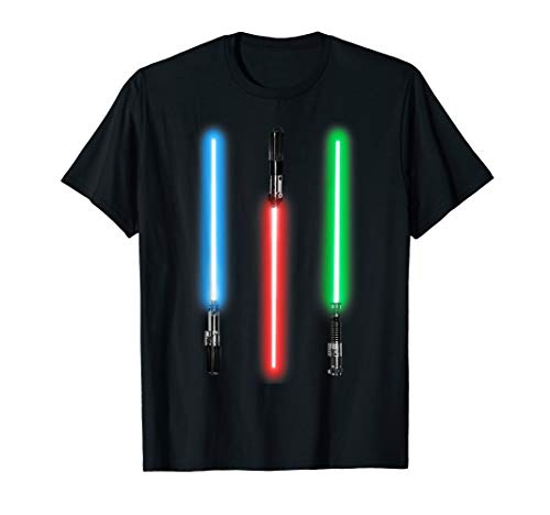 Star Wars Lightsaber Line-Up Photoreal Graphic T-Shirt