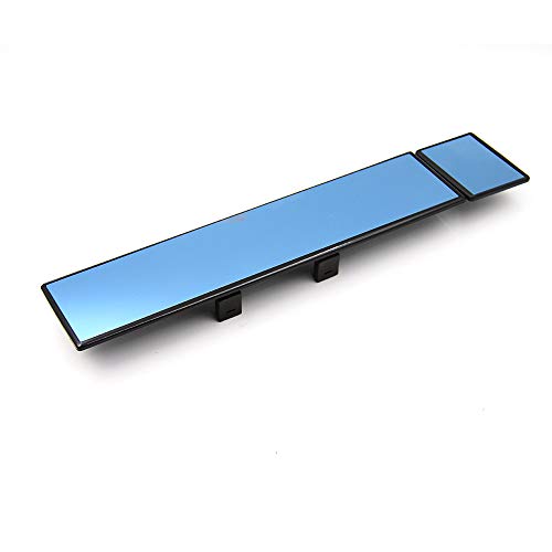 PME Rear View Mirror, Universal Car Truck Mirror Interior Panoramic Wide Angle Mirror Removable (Blue Convex Mirror, 14.6