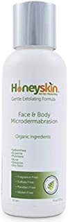 Face and Body Microdermabrasion Scrub - Natural Face Exfoliator with Manuka Honey & Aloe Vera for Dry & Sensitive Skin - Anti Aging Nourishing Facial Scrub and Deep Pore Cleanser (4 oz)