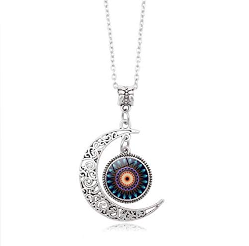 NHY Moon Double Side Rotation,Necklace for Women,Gift for Girlfriend, Mum, Her,