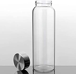 Kablo 32 oz Glass Water Bottle, 100% Borosilicate Glass, BPA Free, Leak-Proof Stainless Steel Lid, Wide Mouth, Eco-Friendly (2nd Generation)