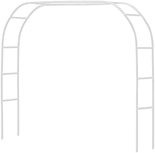 Metal Pergola Arbor,Wedding Arch 7.5 Feet Wide x 6.4 Feet High or 4.6 Feet Wide x 7.9 Feet High,Assemble Freely 2 Sizes,Lightweight Wide Wedding Garden Arbor Bridal Party Decoration White Arbor