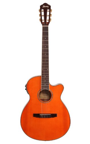 Ibanez AEG10NII Nylon String Cutaway Acoustic-Electric Guitar Tangerine