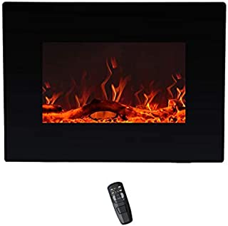 FLAME&SHADE 22 Inch Wide Electric Fireplace, Wall Mounted or Freestanding Portable Room Heater with Infrared Remote, 1500/750w