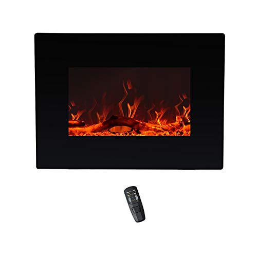 FLAME&SHADE 22 Inch Wide Electric Fireplace, Wall Mounted or Freestanding Portable Room Heater with Infrared Remote, 1500/750w