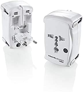 Travel Smart by Conair All-In-One Adapter Plug with Surge Protection; US Europe UK Italy Spain China