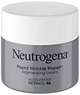 Neutrogena Rapid Wrinkle Repair Retinol Regenerating Face Cream & Hyaluronic Acid Anti Wrinkle Face Moisturizer, Neck Cream, with Hyaluronic Acid & Retinol, 1.7 Ounce (Pack of 1)