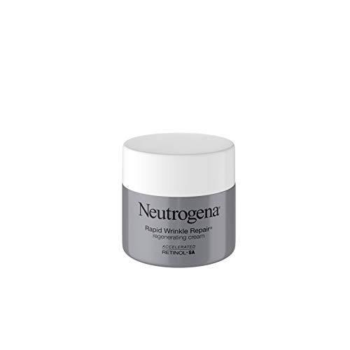 Neutrogena Rapid Wrinkle Repair Retinol Regenerating Face Cream & Hyaluronic Acid Anti Wrinkle Face Moisturizer, Neck Cream, with Hyaluronic Acid & Retinol, 1.7 Ounce (Pack of 1)