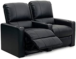 Octane Seating Octane Charger XS300 Leather Home Theater Recliner Set (Row of 2), Black