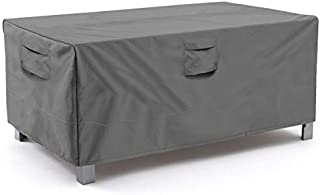 Vailge Veranda Rectangular/Oval Patio Table Cover, Heavy Duty and Waterproof Outdoor Lawn Patio Furniture Covers, Large Grey