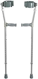 Drive Medical Forearm Crutch, Gray, Adult (1-Pair)