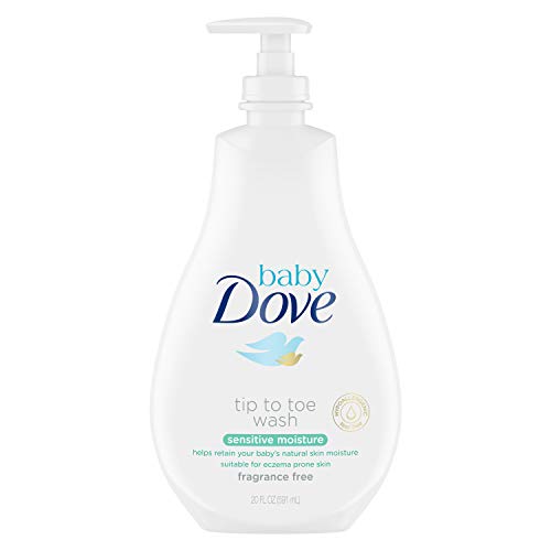 Baby Dove Tip to Toe Baby Wash and Shampoo For Baby's Delicate Skin Sensitive Moisture Tear-Free and Hypoallergenic 20 oz