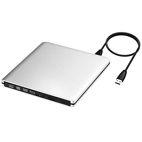 External Aluminum USB C USB 3.0 3D Blu-ray Burner DVD CD Writer Drive Compatible with 2012 to 2019 MacBook Air MacBook Pro New iMac and All Windows Pcs