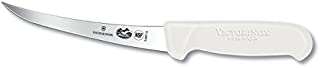 Victorinox Swiss Army Cutlery Fibrox Pro Curved Boning Knife, Semi-Stiff Blade, 6-Inch