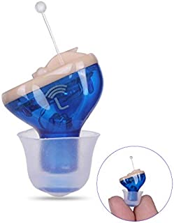 Hearing Amplifier for Seniors Adults Noise-Cancelling - Elderly Listening Assistance Device Products Invisible Voice Sound Amplifiers Hearing Aid Cleaning Brush Included for Left Ear (Blue)