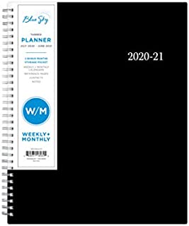 Blue Sky 2020-2021 Academic Year Weekly & Monthly Planner, Flexible Cover, Twin-Wire Binding, 8.5