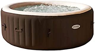 Intex PureSpa Bubble Massage 4 Person Capacity Puncture Resistant Inflatable Outdoor Hot Tub Spa with Soothing Jets