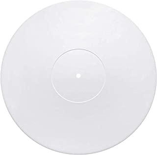 Acrylic Turntable Mat  White  LP Slipmat with Record Label Recess