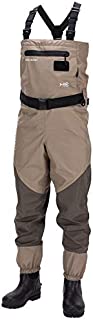 Bassdash Mens Breathable Lightweight Chest and Waist Convertible Waders for Fishing and Hunting, Stocking Foot and Boot Foot Waders Available in 7 Sizes (Boot Foot, Medium King)