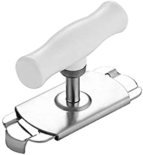 Jar Opener, Caliamary Jar Lid Opener for Seniors with arthritis, Adjustable Stainless Steel Lids Off Easy Jar Opener for 0.98-3.93inch Bottle Can (White)