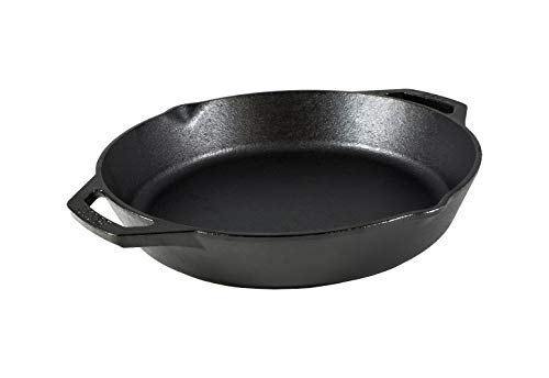 Lodge L10SKL Cast Iron Dual Handle Pan, 12 inch,Black