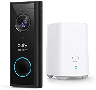 eufy Security, Wireless Video Doorbell (Battery-Powered) with 2K HD, No Monthly Fee, On-Device AI for Human Detection, 2-Way Audio, Simple Self-Installation