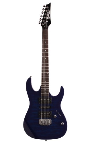 Ibanez 6 String Solid-Body Electric Guitar, Right, Blue (GRX70QATBB)