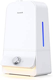 Homech 6L Cool Mist Humidifiers Quiet Ultrasonic Humidifier 100 Hours, Easy to Clean, for Nursery Babies Room Large Bedroom Living Guitar Room 360° Nozzle,Tank-Removal and Waterless Auto Shut-Off