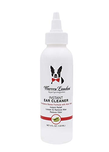 Warren London - Instant Ear Cleaner - 4oz - Soothing Wax Remover which Cleans to Prevent Itching, Head Shaking, Infections, Discharge and Odor in Dogs and Cats