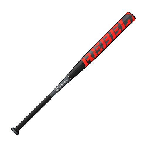 Easton Rebel Slowpitch Softball Bat | 34 inch / 28 oz | 2020 | 1 Piece Aluminum | Power Loaded | ALX50 Military Grade Aluminum Alloy | 12 inch Barrel | Certification: Approved for All Fields