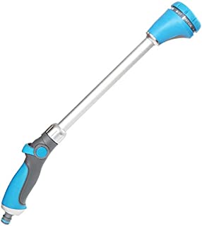 Watering Wand - 19 Inches Sprayer Wand with 8 Adjustable Watering Patterns, Garden Hose Wand for Lawn, Flowers, Shrubs and Garden Use (Blue)