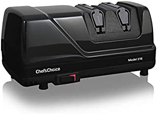 Chef'sChoice 316 Diamond Hone Knife Sharpener for 15-Degree Knives with Precision Guides to Sharpen Straight and Fine Edge Knives, 2-Stage, Black