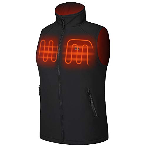 NORA TWIPS Men's Heated Vest, 5V USB Charging Warm Vest for Outdoor Camping Hiking Golf