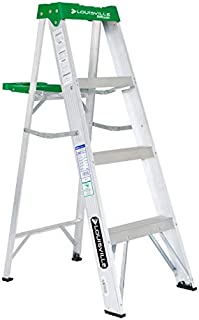 Louisville Ladder 4-Foot Aluminum Step Ladder, 225-Pound Capacity, AS4004