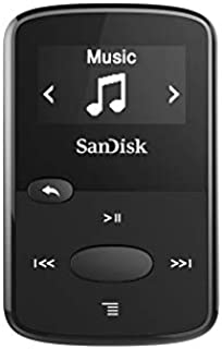 SanDisk 8GB Clip Jam MP3 Player, Black - microSD card slot and FM Radio - SDMX26-008G-G46K