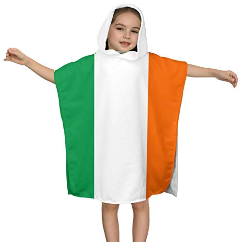 Ireland Flag Baby Kids Hooded Bath Towel Soft Quick Drying Blanket Towels Wrap for Girls Or Boys Use for Bath/Pool/Beach Swim