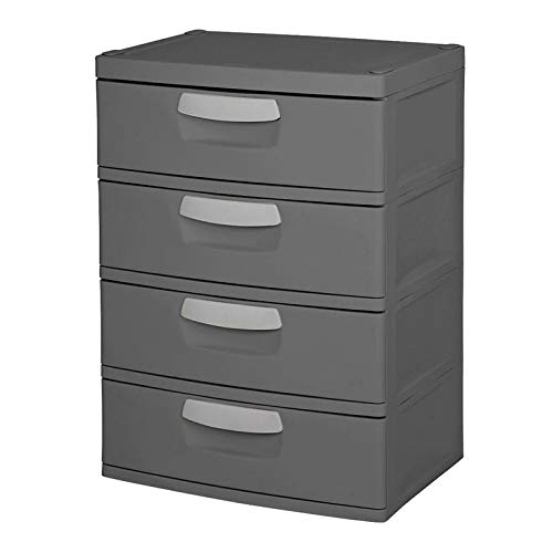 STERILITE 4 Drawer Heavy Duty Storage Unit - Grey