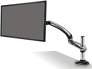 Ergotech Heavy Duty Freedom Arm, Includes Single Aluminum Heavy Duty Articulating Arm, 20-30.8 lbs. Weight Capacity, Suitable for Monitors up to 27 inches, VESA Compatible 75×75, 100×100, Silver