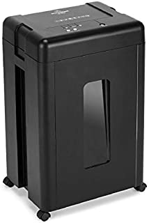 WOLVERINE 15-Sheet Super Micro Cut High Security Level P-5 Heavy Duty Paper/CD/Card Shredder for Home Office, Ultra Quiet by Manganese-Steel Cutter and 8 Gallons Pullout Waste Bin SD9520 (Black ETL)